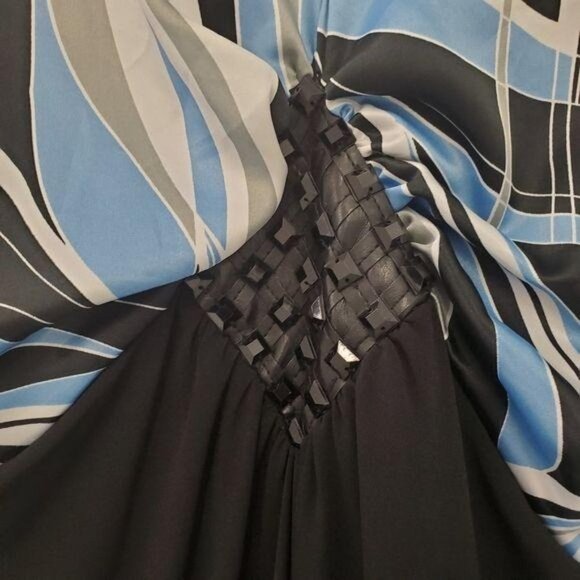 George | Short  Sleeve Blouse w/ tie & jewel - Picture 5 of 7